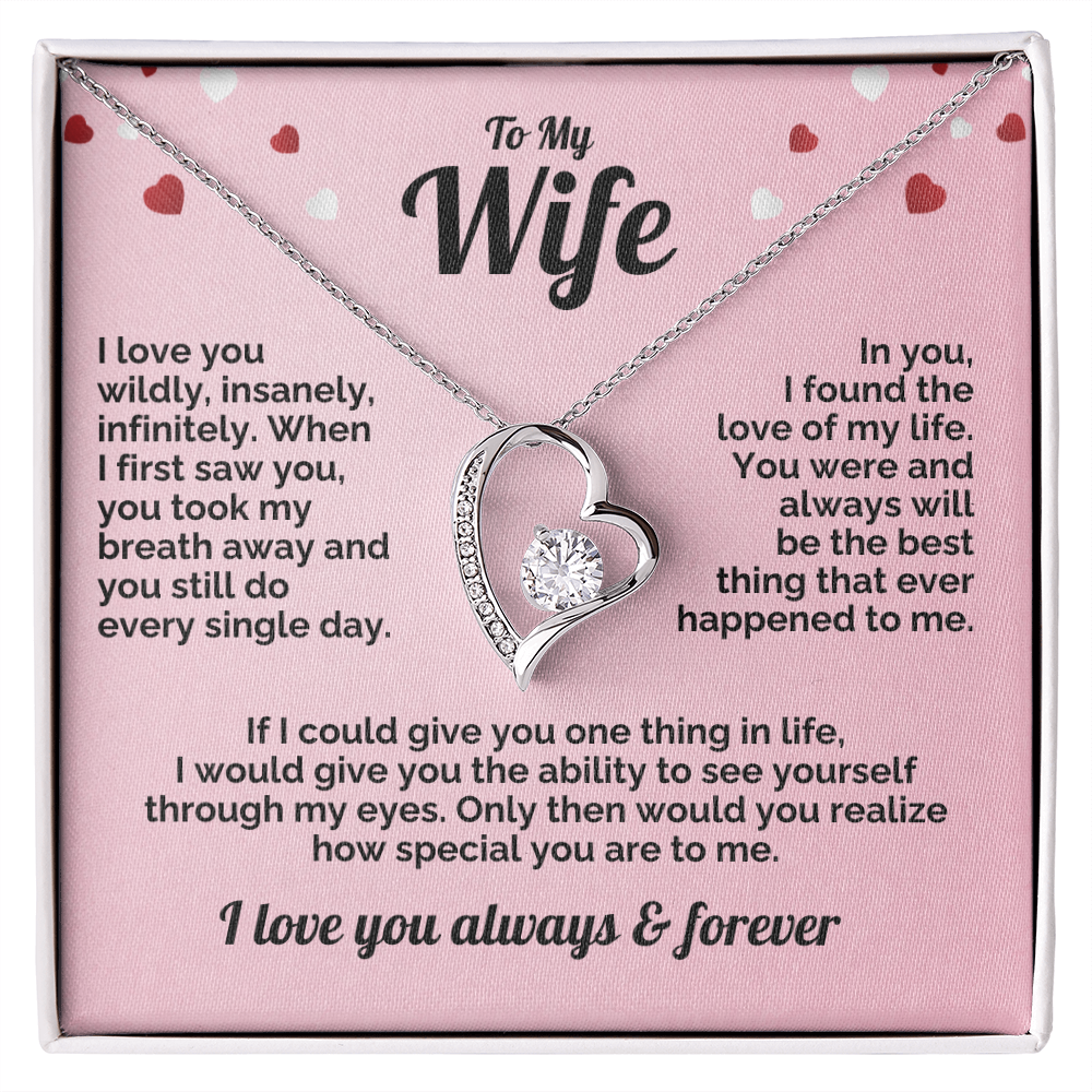 Wife Forever Love Heart Necklace