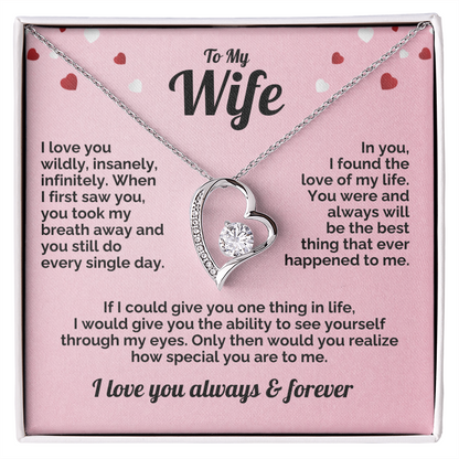 Wife Forever Love Heart Necklace