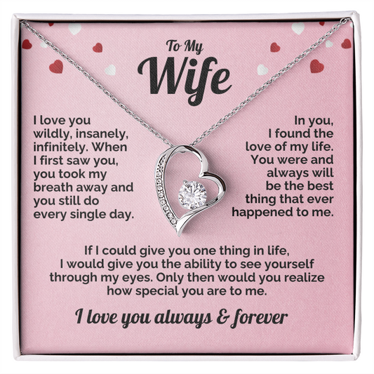 Wife Forever Love Heart Necklace