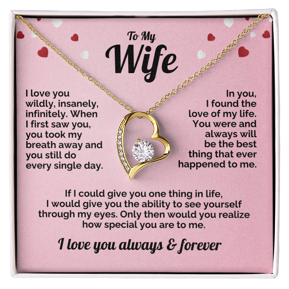 Wife Forever Love Heart Necklace