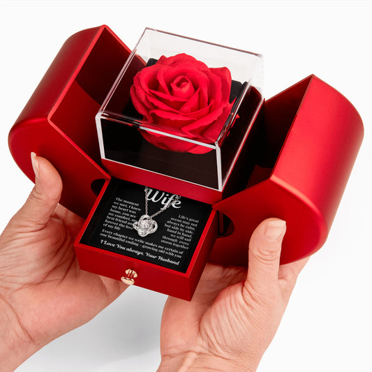 To My Beautiful Wife-Sail through the Storm Together- Forever Rose Heart Box- Valentine