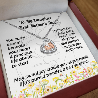 Daughter's First Mother's Day Gift - Baby Feet Neckalce