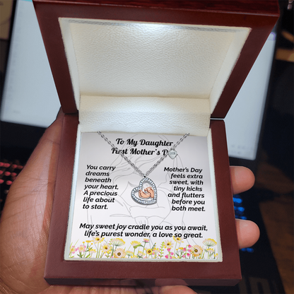 Daughter's First Mother's Day Gift - Baby Feet Neckalce