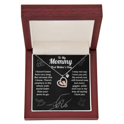 First Mother's Day Baby Feet Necklace
