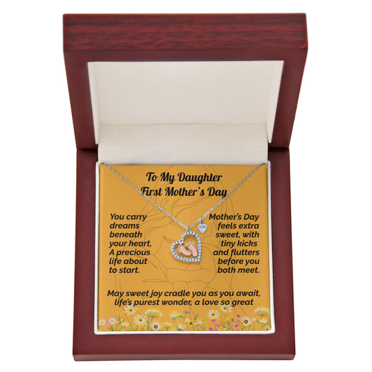 Daughter first Mother's Day-Baby Feet Neckalce