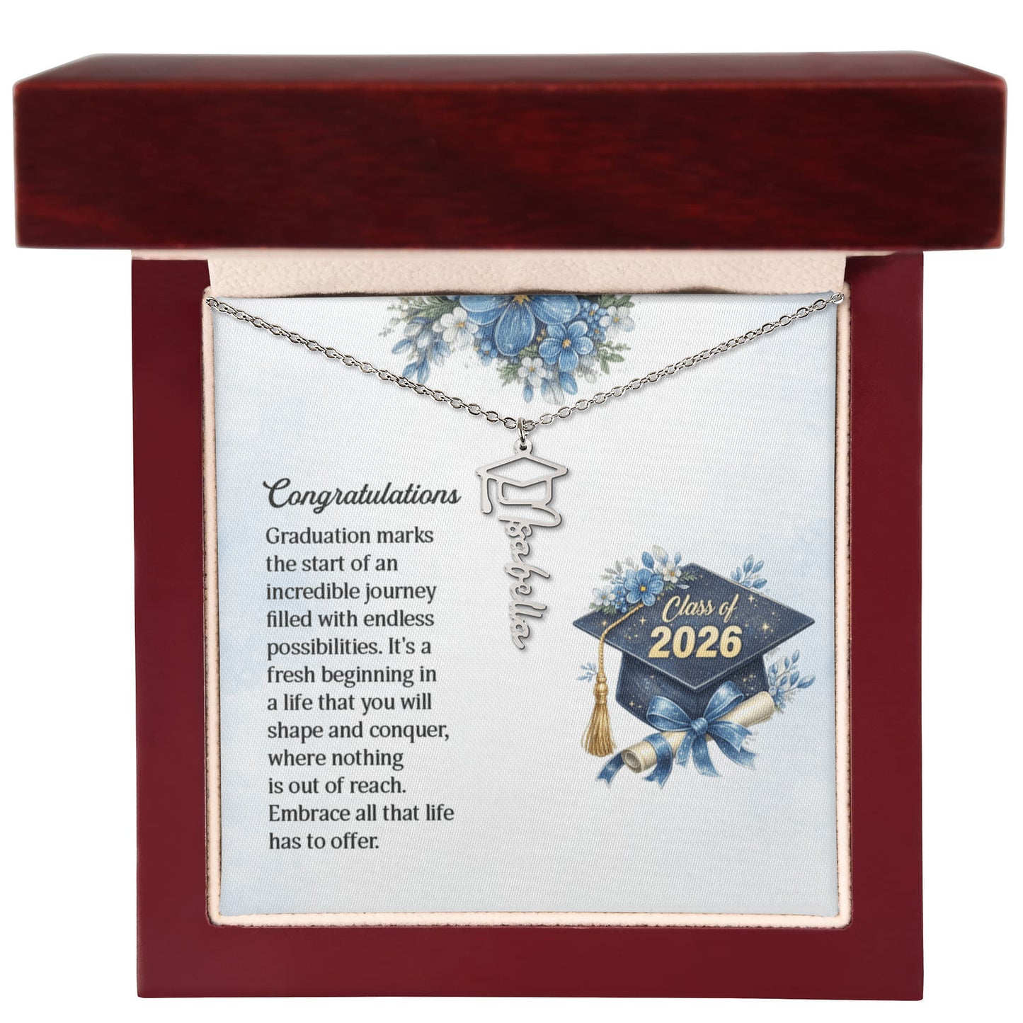 Graduation personalized Name Necklace