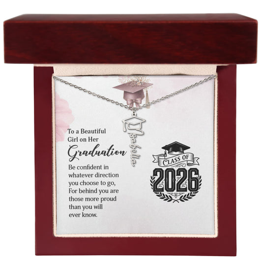 Graduation Necklace Personalize with Name & Year