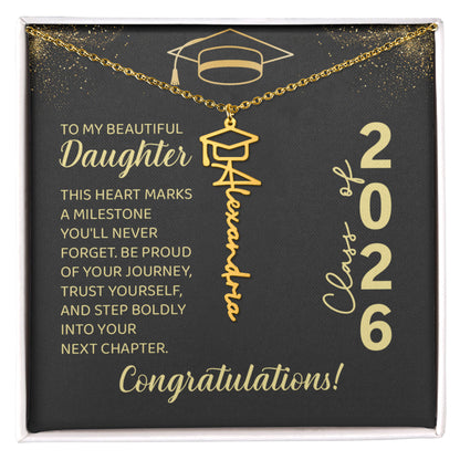 Daughter-Graduation Personalized Name Necklace