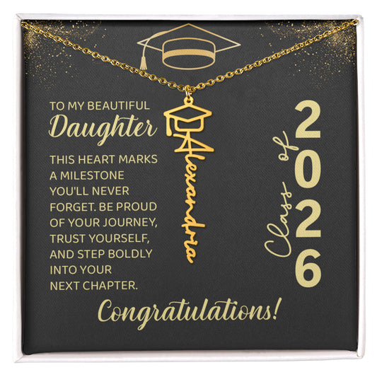 Daughter-Graduation Personalized Name Necklace