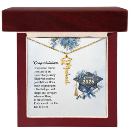 Graduation personalized Name Necklace