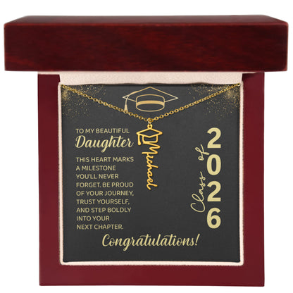 Daughter-Graduation Personalized Name Necklace