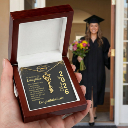 Daughter-Graduation Personalized Name Necklace