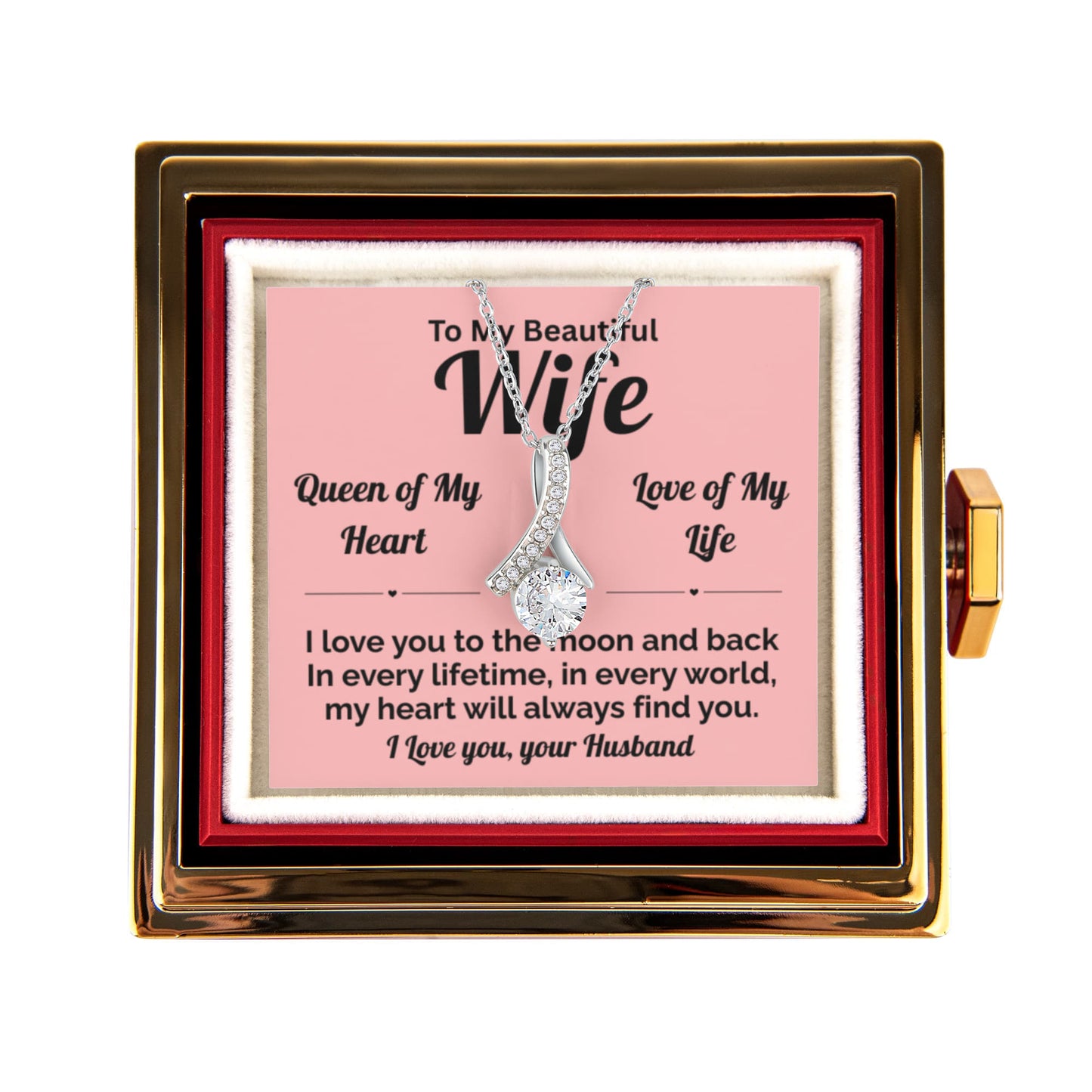 Beautiful Wife-Queen of my Heart-Rose Box