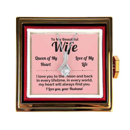 Beautiful Wife-Queen of my Heart-Rose Box