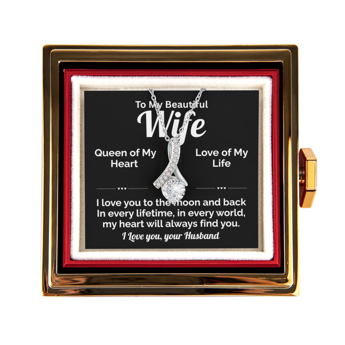 Beautiful Wife-Queen of my Heart-Rose Box