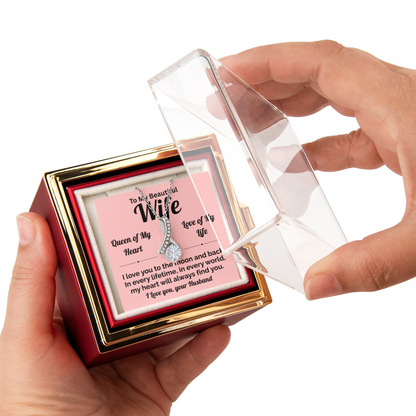 Beautiful Wife-Queen of my Heart-Rose Box