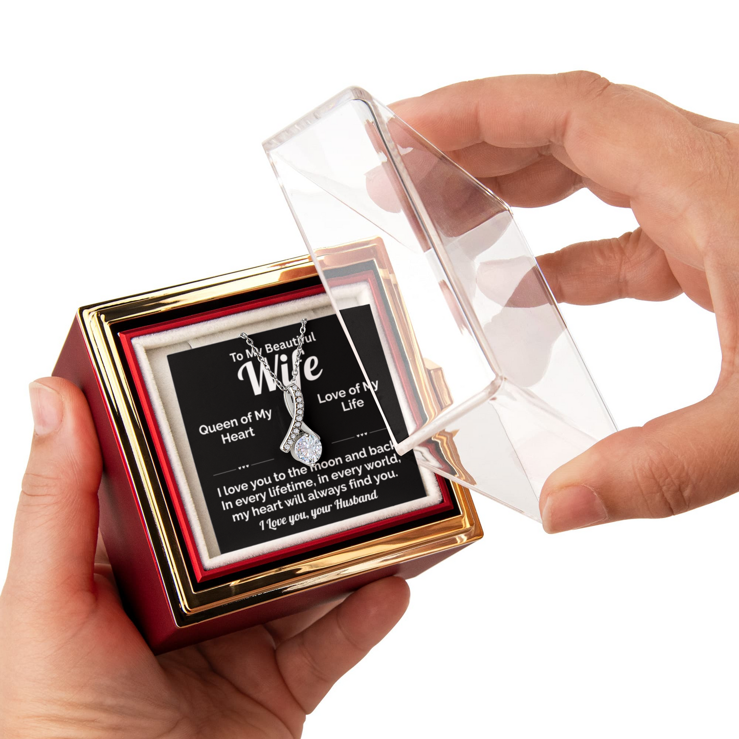 Beautiful Wife-Queen of my Heart-Rose Box