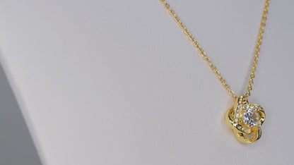 Gift for Mom-Heartfelt Message Card & Love Knot Necklace