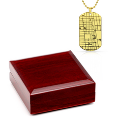Dog Tag Personalised Map & Engraved Message Necklace- Our Special Place Map